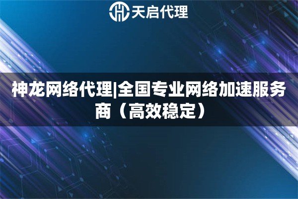 神龙网络代理|全国专业网络加速服务商（高效稳定）