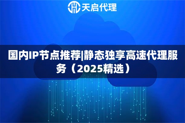 国内IP节点推荐|静态独享高速代理服务（2025精选）