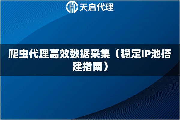 爬虫代理高效数据采集（稳定IP池搭建指南）