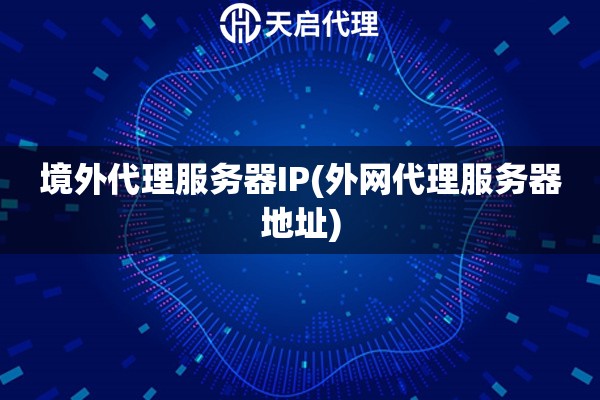 境外代理服务器IP(外网代理服务器地址)