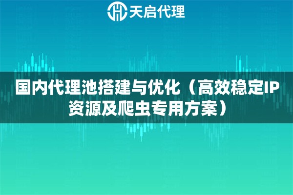 国内代理池搭建与优化（高效稳定IP资源及爬虫专用方案）