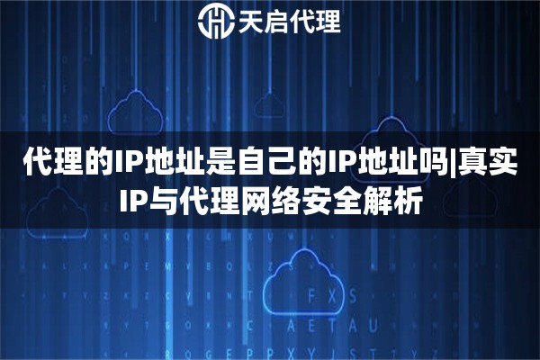 代理的IP地址是自己的IP地址吗|真实IP与代理网络安全解析