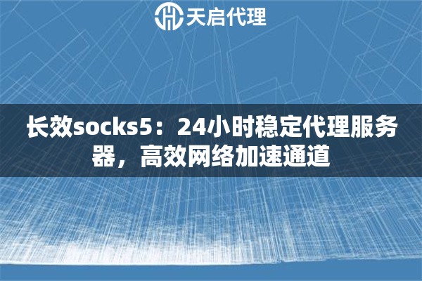 长效socks5：24小时稳定代理服务器，高效网络加速通道