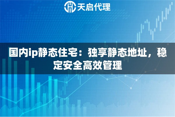 国内ip静态住宅：独享静态地址，稳定安全高效管理