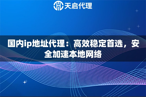 国内ip地址代理：高效稳定首选，安全加速本地网络