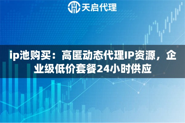 ip池购买：高匿动态代理IP资源，企业级低价套餐24小时供应