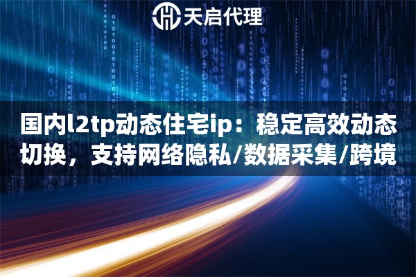 国内l2tp动态住宅ip：稳定高效动态切换，支持网络隐私/数据采集/跨境业务