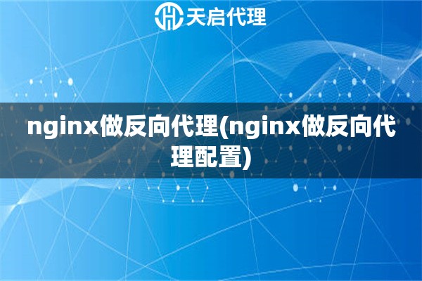 nginx做反向代理(nginx做反向代理配置)