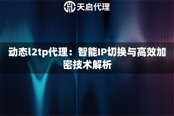 动态l2tp代理：智能IP切换与高效加密技术解析