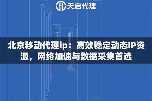 北京移动代理ip：高效稳定动态IP资源，网络加速与数据采集首选