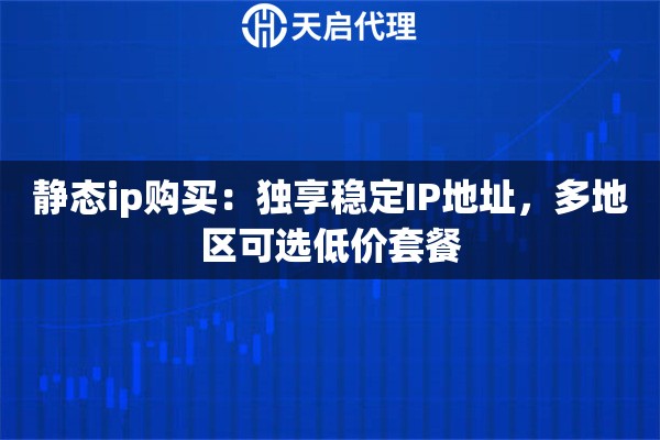 静态ip购买：独享稳定IP地址，多地区可选低价套餐