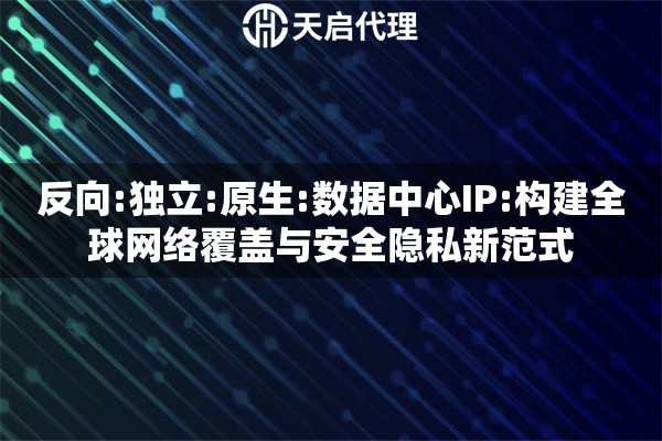 反向:独立:原生:数据中心IP:构建全球网络覆盖与安全隐私新范式