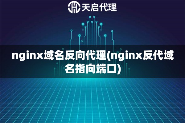 nginx域名反向代理(nginx反代域名指向端口)