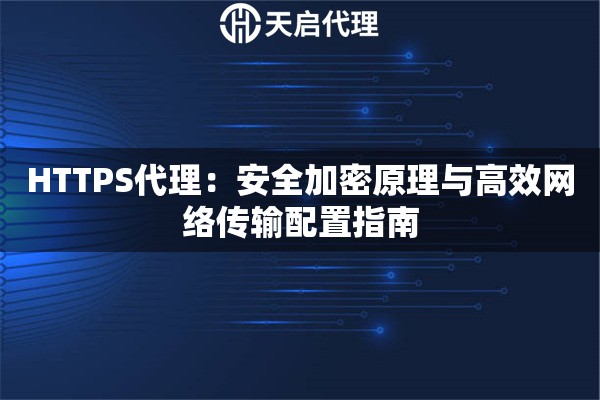 HTTPS代理：安全加密原理与高效网络传输配置指南
