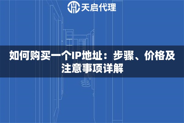 如何购买一个IP地址：步骤、价格及注意事项详解