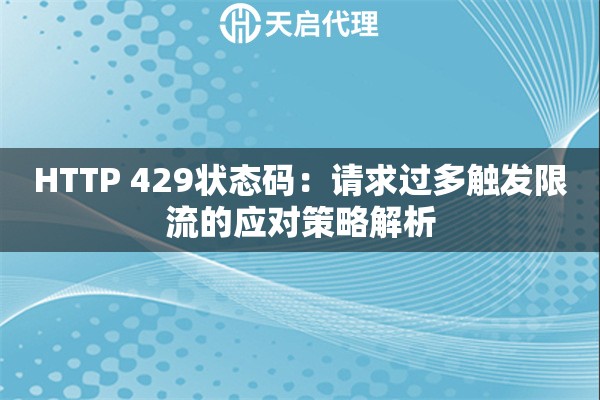 HTTP 429状态码：请求过多触发限流的应对策略解析