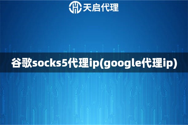 谷歌socks5代理ip(google代理ip)