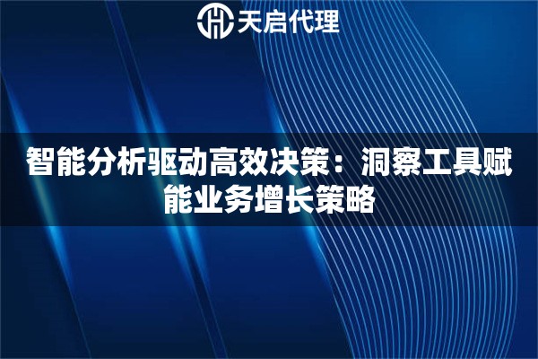 智能分析驱动高效决策：洞察工具赋能业务增长策略