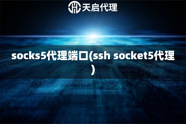 socks5代理端口(ssh socket5代理)