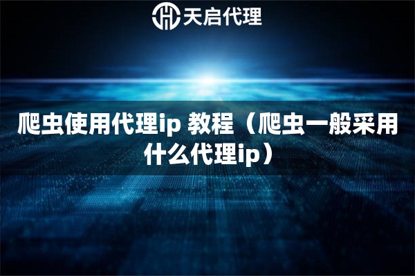 爬虫使用代理ip 教程（爬虫一般采用什么代理ip）