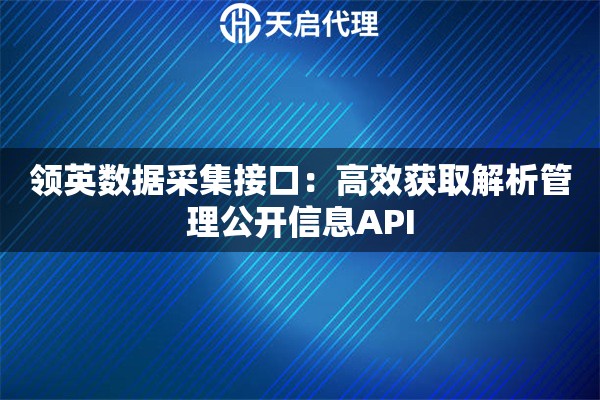 领英数据采集接口：高效获取解析管理公开信息API