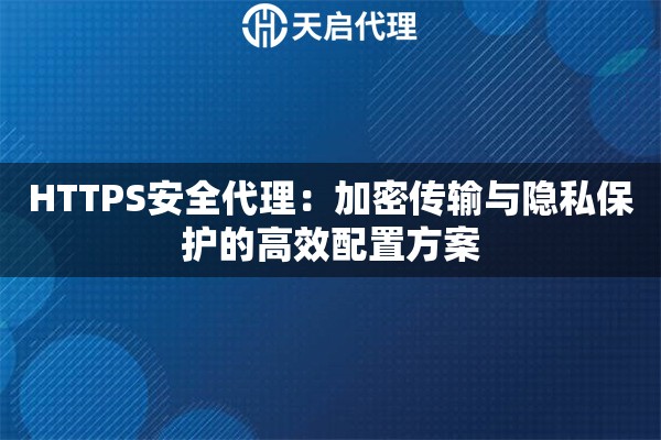 HTTPS安全代理：加密传输与隐私保护的高效配置方案