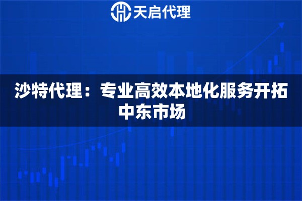 沙特代理：专业高效本地化服务开拓中东市场