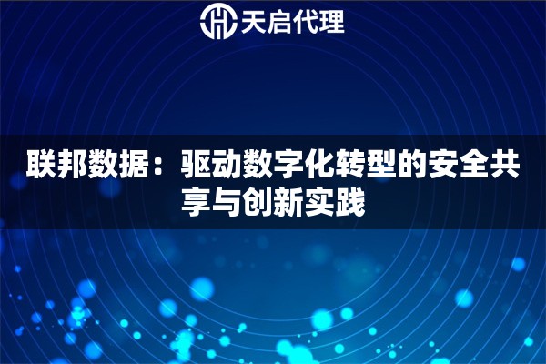 联邦数据：驱动数字化转型的安全共享与创新实践