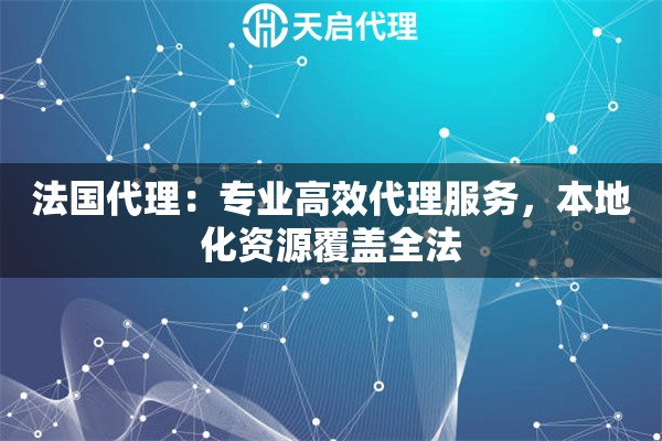 法国代理：专业高效代理服务，本地化资源覆盖全法