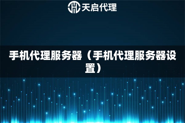 手机代理服务器（手机代理服务器设置）