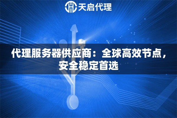 代理服务器供应商：全球高效节点，安全稳定首选