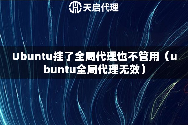 Ubuntu挂了全局代理也不管用（ubuntu全局代理无效）