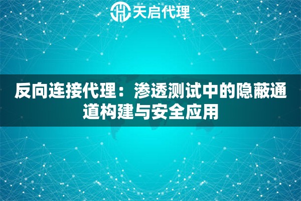 反向连接代理：渗透测试中的隐蔽通道构建与安全应用