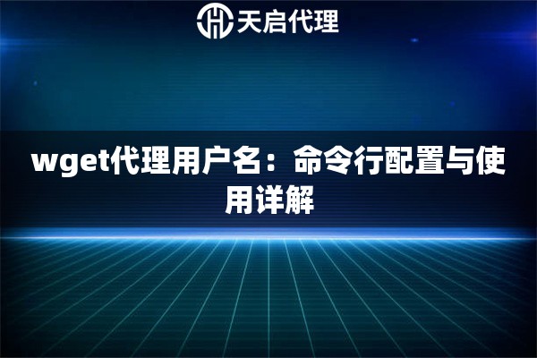 wget代理用户名：命令行配置与使用详解