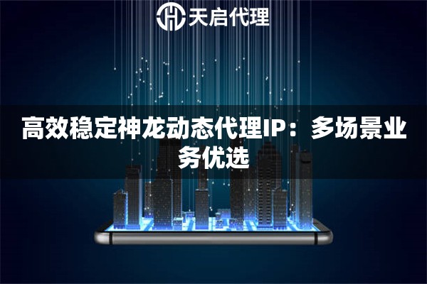高效稳定神龙动态代理IP：多场景业务优选