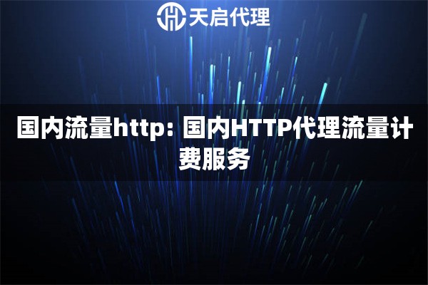 国内流量http: 国内HTTP代理流量计费服务