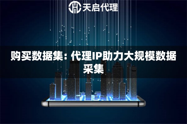 购买数据集: 代理IP助力大规模数据采集