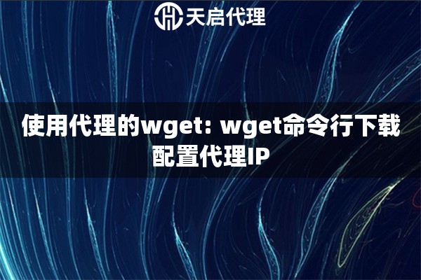 使用代理的wget: wget命令行下载配置代理IP