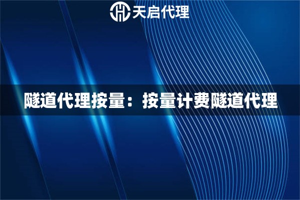 隧道代理按量：按量计费隧道代理