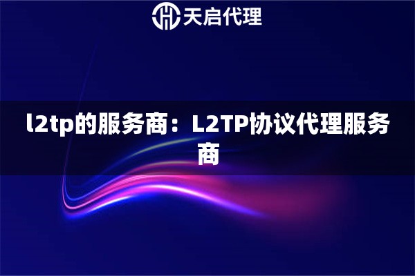 l2tp的服务商：L2TP协议代理服务商