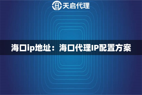 海口ip地址：海口代理IP配置方案