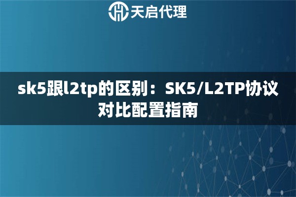 sk5跟l2tp的区别：SK5/L2TP协议对比配置指南