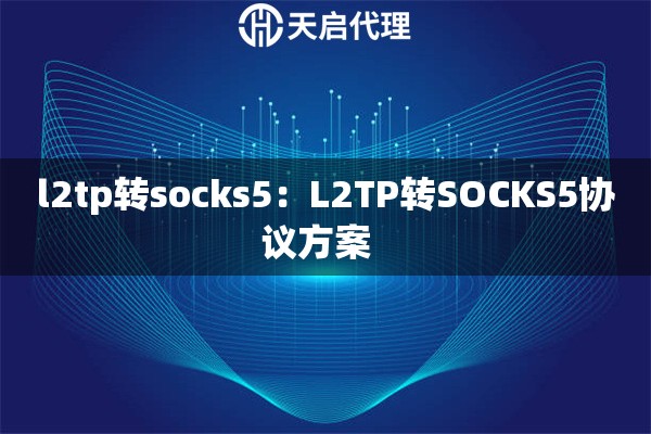 l2tp转socks5：L2TP转SOCKS5协议方案  