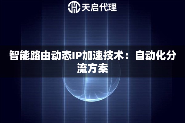 智能路由动态IP加速技术：自动化分流方案