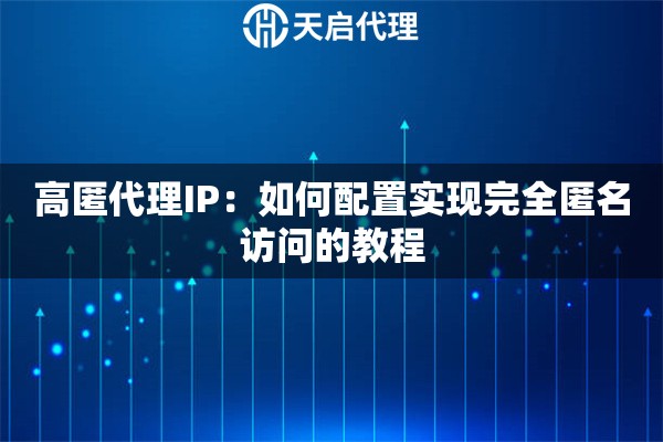 高匿代理IP：如何配置实现完全匿名访问的教程