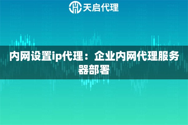 内网设置ip代理：企业内网代理服务器部署