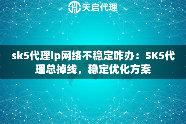 sk5代理ip网络不稳定咋办：SK5代理总掉线，稳定优化方案