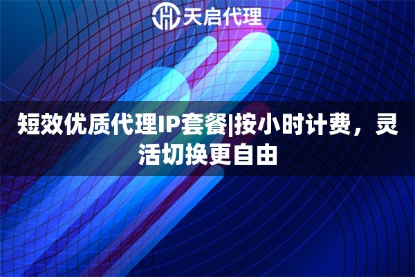 短效优质代理IP套餐|按小时计费，灵活切换更自由