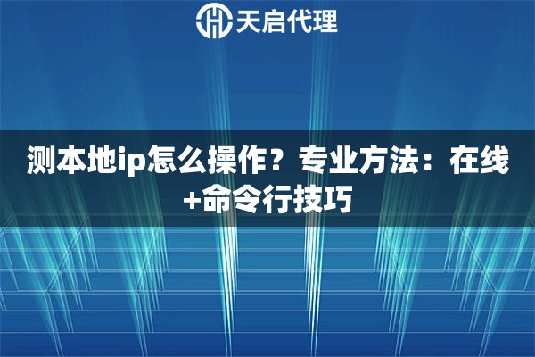 测本地ip怎么操作？专业方法：在线+命令行技巧
