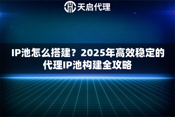 IP池怎么搭建？2025年高效稳定的代理IP池构建全攻略